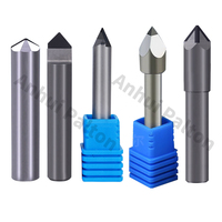 Nouveau Style CNC diamant 6mm 10mm PCD diamant fraise outils de gravure 120 degrés PCD V pierre sculpture peu pour granit marbre