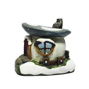 Resina hecha a mano gnome figuras <span class=keywords><strong>kawaii</strong></span> juguetes de jardín de hadas iluminado miniatura pájaro casas para elf - Product Image 2