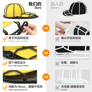 Support de rangement pour casquettes avec espacement de 10 mm pour la protection des casquettes, conception durable, usage domestique - Product Image 1