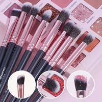 Harga pabrik Set kuas riasan Vegan profesional serat sintetik kualitas tinggi lembut grosir 30 buah Set kuas rias