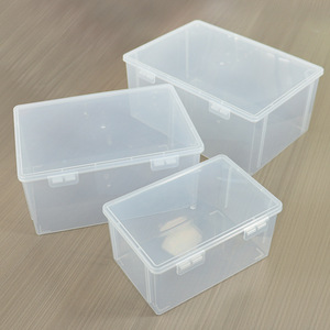 Transparent <b>Storage</b> <b>Box</b> With Double Locking Lid <b>Stackable</b> Desktop Organizer For Tools Parts And Accessories 705 Series - Product Image 3