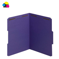 2 Fasteners Purple Reinforced 3/4"Expansion 1/3-Cut Tab Letter Size 50PCS/Box Fastener Folder