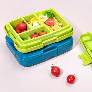 2026 New <b>Plastic</b> Bento Box Adult Lunch Box 5-Grid Children's Lunch Box Meal Preparation <b>Container</b> - Product Image 2