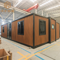 Casa Contenedor Expandible de Doble Ala, Casas Modulares Prefabricadas con Cocina y Baño, Casa Pequeña Moderna de Lujo para Vivir