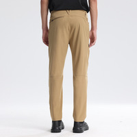 Pantalones de senderismo para hombre, de secado rápido, transpirables, antiarrugas, duraderos, de licra/nailon, de pierna recta, para exteriores, con cierre de cremallera y bolsillos