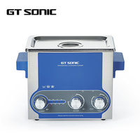 3L GTSONIC Pembersih Ultrasonik Komersial Listrik 40kHz 100W Daya Dapat Diatur Bahan Stainless Steel untuk Bengkel Mobil dengan Timer Digital