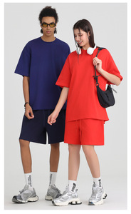 เสื้อยืดแขนสั้นสีพื้นทรงหลวม น้ำหนัก 275 กรัม แบบยูนิเซ็กซ์ ผ้าฝ้าย 100% สินค้าพร้อมส่งสำหรับผู้ชายและผู้หญิง - Product Image 2