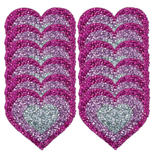 Toppe in Cristallo Glitterato a Forma di Cuore con Strass Colorati Fai-da-Te all'Ingrosso, <span class=keywords><strong>Patch</strong></span> in PVC per Abbigliamento, T-Shirt e Borse - Product Image 5