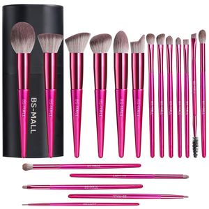 ชุดแปรงแต่งหน้ามืออาชีพ 14 ชิ้น แปรงแต่งหน้าสำหรับใบหน้าและดวงตา ขนแปรงสังเคราะห์ พร้อมที่เก็บแปรง - Product Image 1