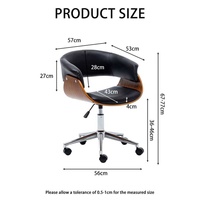 Chaises de mobilier de bureau à hauteur réglable sans accoudoirs en cuir PU crème pour le travail du personnel