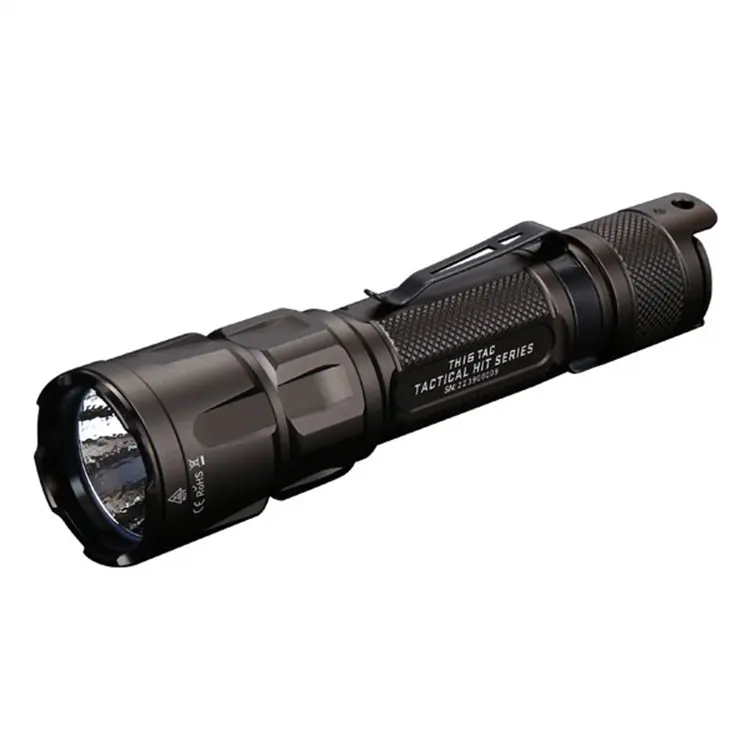 TH16 TAC 2000 Lumen Tactical Flashlight, Outdoor LED Torch, USB Rechargeable Waterproof Portable Security Flash Light