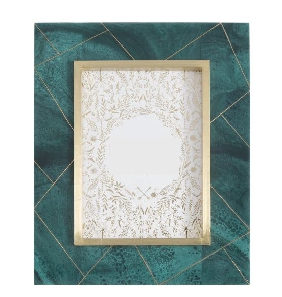 Antique Brass Vintage Floating Rectangular Glass Metal Photo Frame Wall Decor Customized Logo 6X4 Size Fashionable