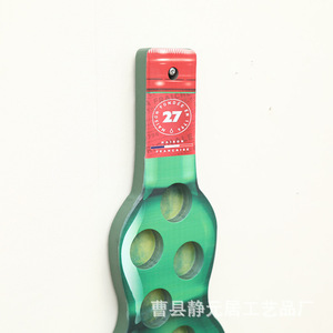 Plateau porte-bouteilles en verre en forme de bouteille de vin avec plusieurs compartiments pour bar et KTV, support de rangement en bois durable - Product Image 3