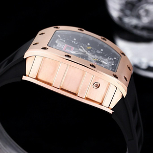 Relojes Mecánicos para Hombre, Reloj RM 011, Material Metálico, Cronógrafo Flyback, Estilo Moderno, Reloj Automático de Lujo, Calidad <span class=keywords><strong>Rose</strong></span>, Nuevo - Product Image 4