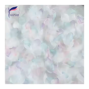 Venta al por mayor 100% tela de poliéster de nuevo diseño 3D flor decoración encaje Anti-píldora dimensional nupcial fluorescente <span class=keywords><strong>entretela</strong></span> - Product Image 4