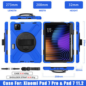 Housse de <span class=keywords><strong>tablette</strong></span> en silicone épaisse antichoc pour <span class=keywords><strong>Xiaomi</strong></span> <span class=keywords><strong>Pad</strong></span> 7/<span class=keywords><strong>Pad</strong></span> 7 Pro 2024 11,2 pouces avec bandoulière - Product Image 6