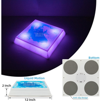 Dalles sensorielles lumineuses LED carrées de 30 cm pour jeux d'équilibre, dalles de sol sensorielles à gel liquide pour l'autisme
