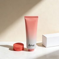 Tube de lotion corporelle en plastique rose de luxe personnalisé, nettoyant visage, shampoing, dentifrice, tubes de 50/75/100/150/200 ml