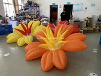 Fleur gonflable colorée pour Alice au pays des merveilles accessoires de fleur de lumière LED gonflables pour la décoration de scène
