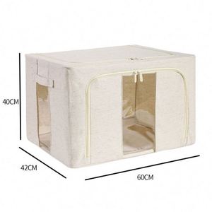 Modern Ottoman Fabric <b>Storage</b> <b>Stool</b> With Foldable Fabric - Product Image 1