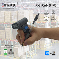 Escáner de Código de Barras de Anillo W-320 con Batería de 670 mAh, Imager 2D para Escaneo de Largo Alcance, Lector de Código de Barras Bluetooth