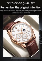 Montre-bracelet pour homme OLEVS 2888, faible MOQ, logo personnalisé OEM, bracelet en cuir véritable, montre sport numérique, montres à quartz pour homme