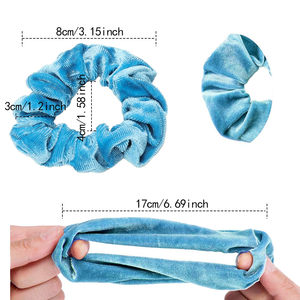 Thời trang mới phụ nữ nhung scrunchies phụ kiện đàn hồi tóc ban nhạc trang trí Tie nhiều màu tóc đuôi ngựa chủ tóc scrunchies - Product Image 3