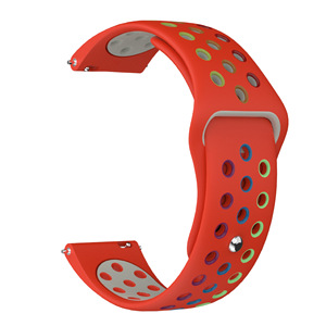 Correa de Reloj Deportiva Universal de Silicona de Doble Color Arcoíris de 20/22 mm para Relojes Inteligentes Samsung, Huawei y Garmin - Product Image 6