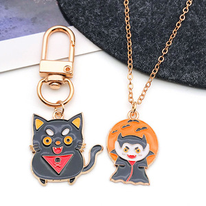 Halloween DIY Accessoires Porte-clés Pendentif Boucles d'oreilles Bracelet Collier Citrouille Fantôme - Product Image 3