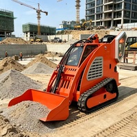 Mini-chargeuse sur chenilles en caoutchouc de petite taille, moteur essence Runtong Euro5, capacité de levage 200 kg, pour travaux agricoles et de construction