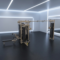 Equipo de Gimnasio Comercial de Alta Resistencia, 8 Estaciones, Unisex, con Cable de Acero, Multifuncional, para Ejercicios con Pesas Libres