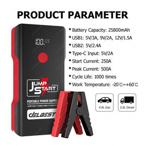 Kit <span class=keywords><strong>de</strong></span> <span class=keywords><strong>démarrage</strong></span> <span class=keywords><strong>de</strong></span> saut <span class=keywords><strong>professionnel</strong></span> 500A Booster Batterie 16000mAh Double sorties USB Comprend des câbles et un étui <span class=keywords><strong>de</strong></span> transport - Product Image 2