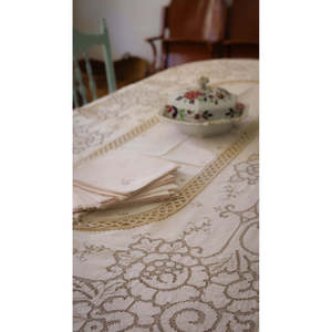 Mantel de Lino y Algodón Gris Siciliano Carlareggio, Paquete de 12, Estilo Europeo con Encaje, para Bodas, Fiestas, Bares, Mesas de Comedor, para Hoteles - Product Image 5