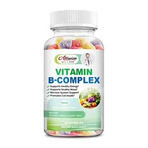 OEM 30 buah Vitamin B kompleks Gummies emisi Booster Vitamin b-complex Gummies suplemen diet