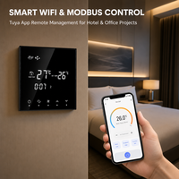 Termostato de aire acondicionado de 24 V, WIFI/MODBUS, calefacción inteligente HVAC para el hogar, 2/4 tubos, 3 velocidades, ventilador, termostato