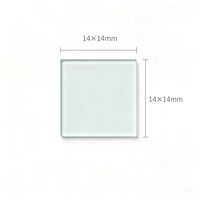 Plaque de verre carrée AG anti-reflet 14*14*4mm, verre optique mat gravé pour échantillons et petits écrans personnalisés