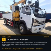 Grue forestière pliante XCMC LQS78A, portée maximale 7,8 m, capacité de levage 700 kg, grappin à bois, nouvelle origine Hubei, optionnelle