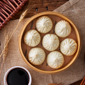 ซาควน ไส้กะหล่ำปลี ซาควนไส้แป้งต้นตำรับ (แบบเสี่ยวหลงเปา) ขนมขบเคี้ยววีแกนรสข้าวสาลี - Product Image 2