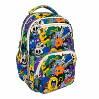 Sac à dos de grande capacité à motif de dessin animé, plusieurs poches, léger, sac à dos de voyage, sac d'école pour enfants et adolescents, OEM