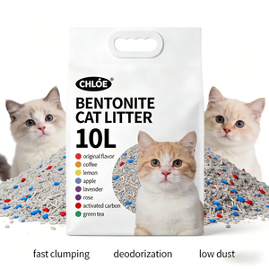 ทรายแมวเบนโทไนต์ แร่ธาตุธรรมชาติ เป็นมิตรกับสิ่งแวดล้อม จับตัวเป็นก้อนทรงกลม ฝุ่นน้อย ดูดซับกลิ่น สีเทา กลิ่นแอปเปิ้ล เลมอน กุหลาบ - Product Image 1