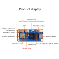 Orange Pi Zero2W 1GB 1.5GB 2GB 4GB LPDDR4 Mini PC ordinateur à carte unique Quad-Core A53 1.5GHz WiFi5 BT5 1G 1.5G 2G 4G RAM zéro 2W
