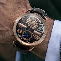 Reloj Mecánico Automático Unisex PINDU, Serie Clásica a la Moda Godfather, 45.5MM, Puntero, Acero Inoxidable, Movimiento SEIKO, 3BAR