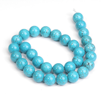 Pierre turquoise naturelle 8mm-18mm AAA Grade véritable pierre précieuse bleu-vert pour la fabrication de bijoux, perles en vrac, pendentif anneau