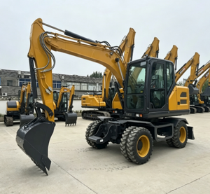 Excavatrice sur pneus de marque supérieure XE105WG de 10,1 tonnes avec une capacité de godet de 0,45 m³ pour la construction routière et l'utilisation agricole - Haute efficacité - Product Image 1