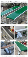 Petite puissance en acier inoxydable PVC systèmes de bande transporteuse en caoutchouc prix industriel incliné convoyeur à bande Machine convoyeurs à bande