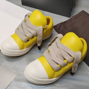 Chaussures décontractées de luxe pour hommes en cuir noir de haute qualité, à bout épais, tendance, pour l'extérieur, toutes saisons, baskets Owens - Product Image 5
