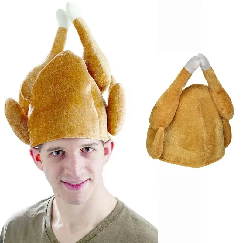 Plüsch geröstete Truthahn Hüte Spooktacular Kreationen Dekor Hut gekocht Huhn Vogel Geheimnis für Thanksgiving Kostüm Dress Up Party