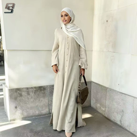 Abaya NIDA sur mesure OEM, robe musulmane modeste, style Dubaï, vintage turc, abaya islamique à manches longues pour un usage quotidien