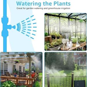 Sistema de Pulverización por Nebulización Negro de Baja Presión, Kit Atomizador de 80 Pies, Serie Micro Spray, para Enfriamiento Exterior y Riego de Jardines - Product Image 4