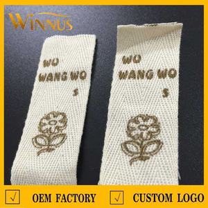 Etiqueta de Algodón Orgánico Suave con Espiga Blanca y Negra para Ropa, Impresión Personalizada de Fábrica Winnus, con Logotipo - Product Image 4